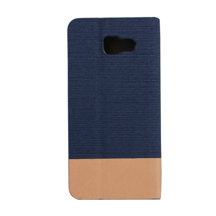 For Galaxy A5 (2016) / A510 Canvas Pattern PU + TPU Horizontal Flip Leather Case with Holder & Card Slots