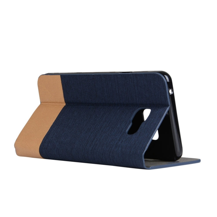 For Galaxy A5 (2016) / A510 Canvas Pattern PU + TPU Horizontal Flip Leather Case with Holder & Card Slots