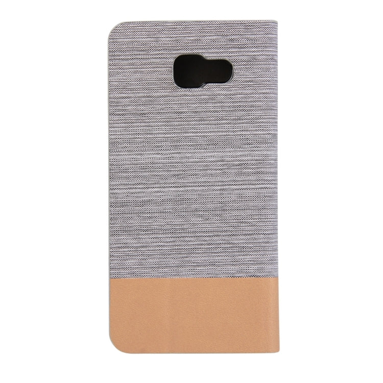 For Galaxy A5 (2016) / A510 Canvas Pattern PU + TPU Horizontal Flip Leather Case with Holder & Card Slots