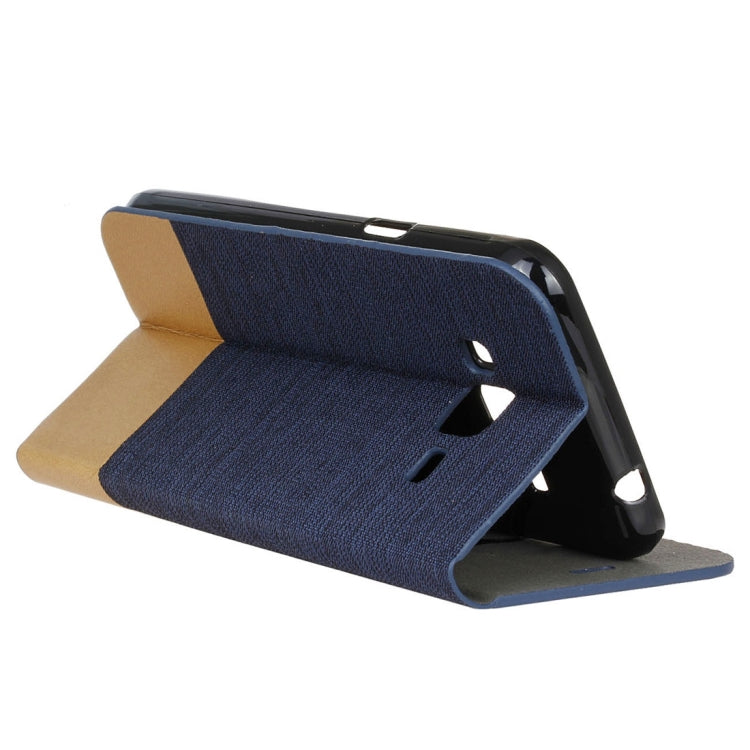 For Galaxy J3 (2016) / J310 Canvas Pattern PU + TPU Horizontal Flip Leather Case with Holder & Card Slots