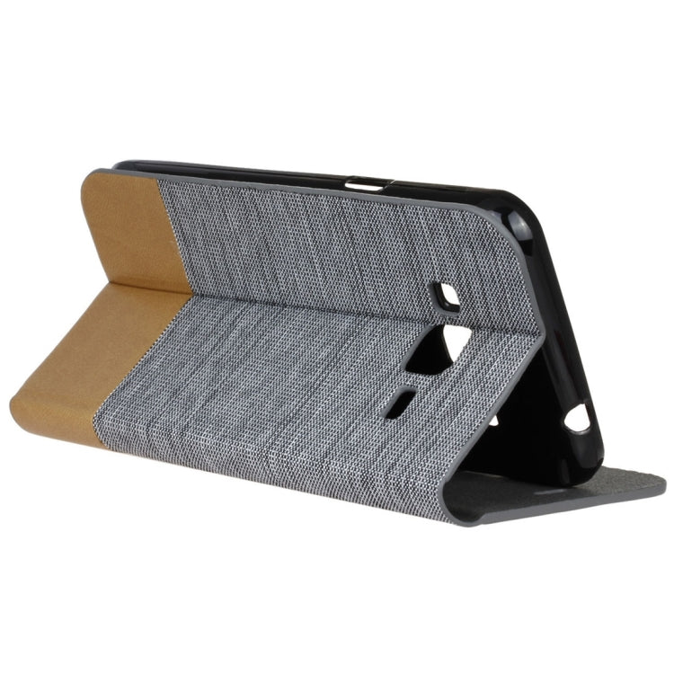 For Galaxy J3 (2016) / J310 Canvas Pattern PU + TPU Horizontal Flip Leather Case with Holder & Card Slots
