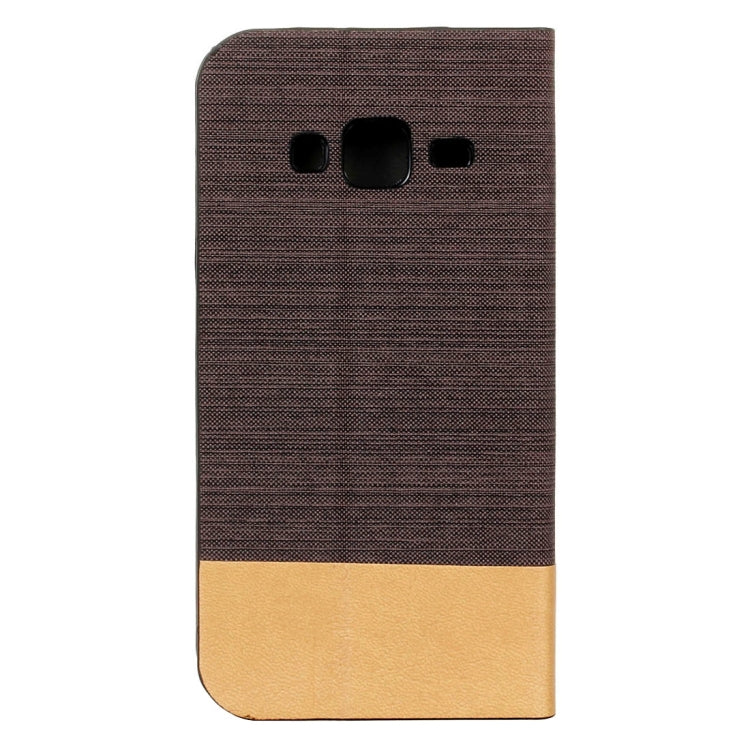 For Galaxy J3 (2016) / J310 Canvas Pattern PU + TPU Horizontal Flip Leather Case with Holder & Card Slots