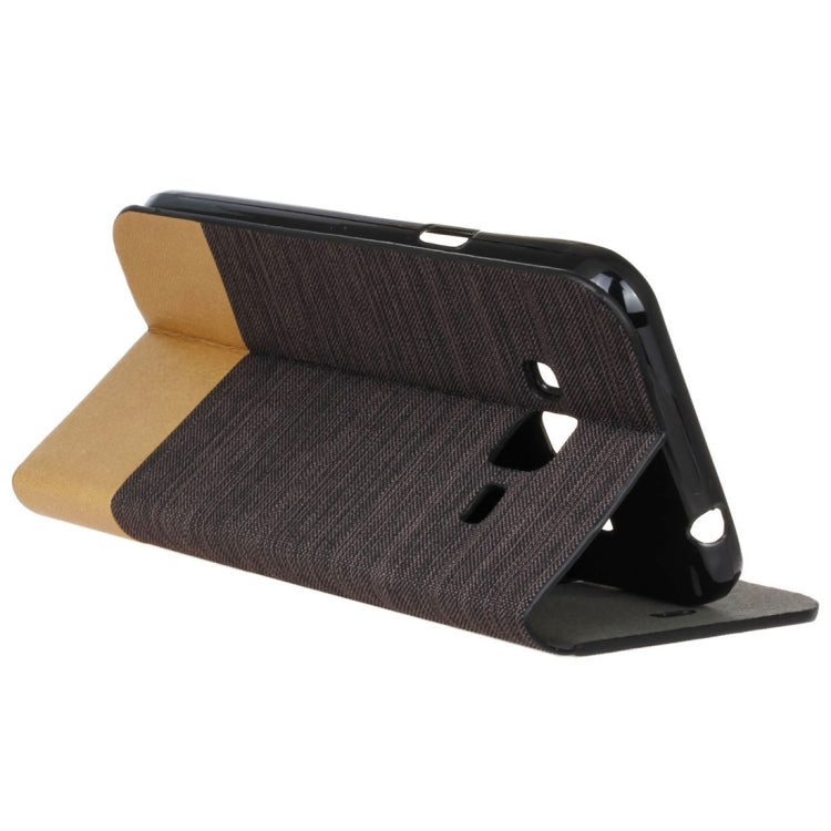 For Galaxy J3 (2016) / J310 Canvas Pattern PU + TPU Horizontal Flip Leather Case with Holder & Card Slots