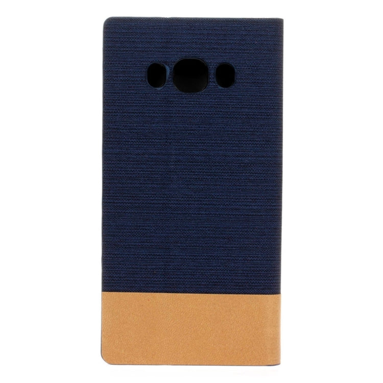 For Galaxy J5 (2016) / J510 Canvas Pattern PU + TPU Horizontal Flip Leather Case with Holder & Card Slots