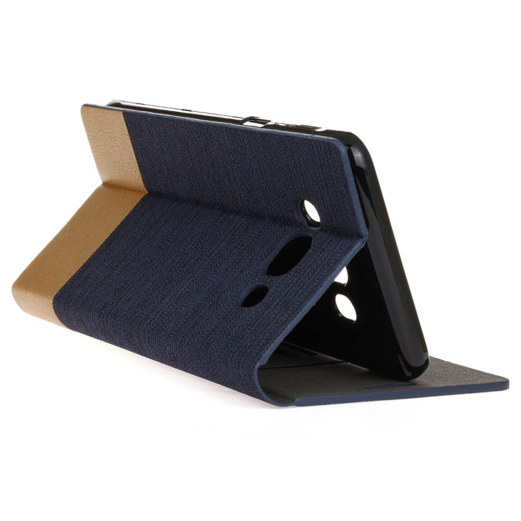 For Galaxy J5 (2016) / J510 Canvas Pattern PU + TPU Horizontal Flip Leather Case with Holder & Card Slots