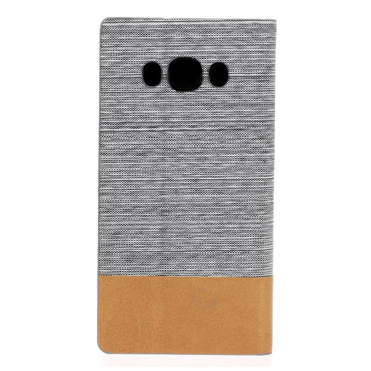 For Galaxy J5 (2016) / J510 Canvas Pattern PU + TPU Horizontal Flip Leather Case with Holder & Card Slots