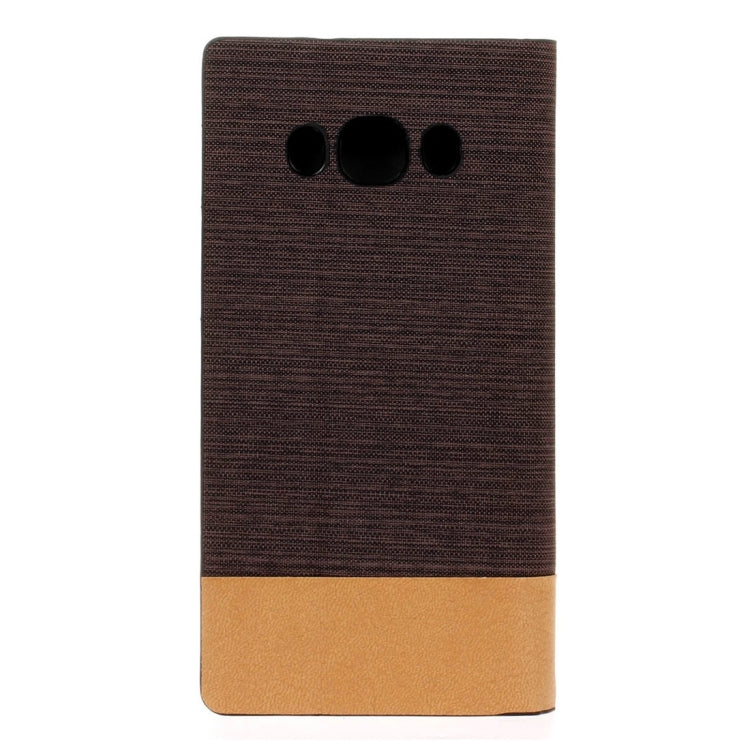 For Galaxy J5 (2016) / J510 Canvas Pattern PU + TPU Horizontal Flip Leather Case with Holder & Card Slots