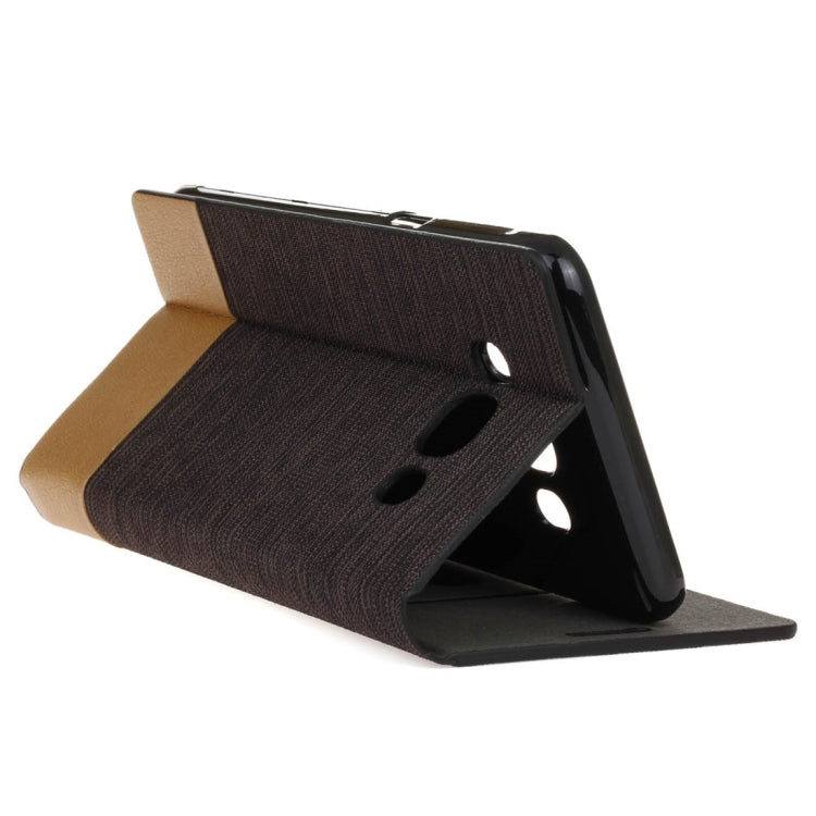 For Galaxy J5 (2016) / J510 Canvas Pattern PU + TPU Horizontal Flip Leather Case with Holder & Card Slots