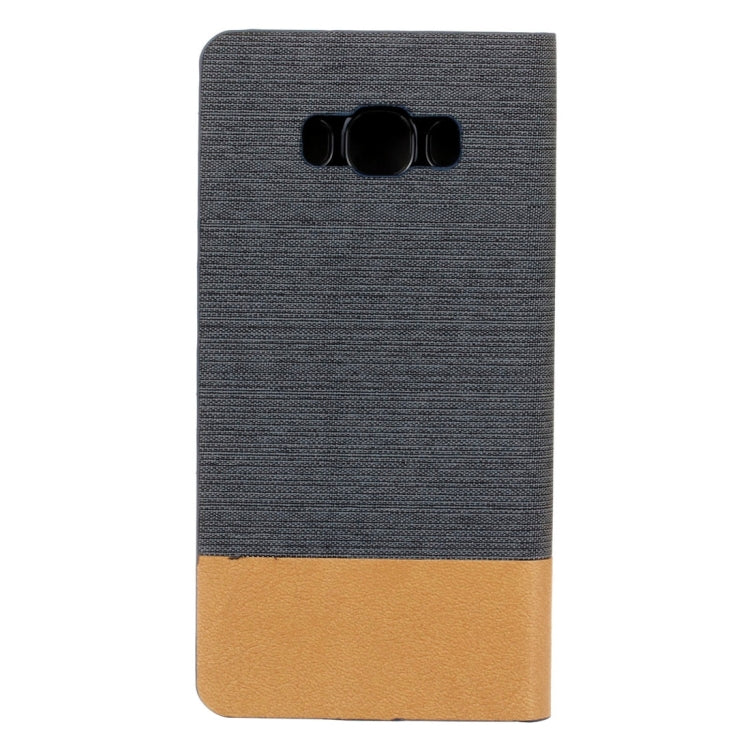 For Galaxy J7 (2016) / J710 Canvas Pattern PU + TPU Horizontal Flip Leather Case with Holder & Card Slots