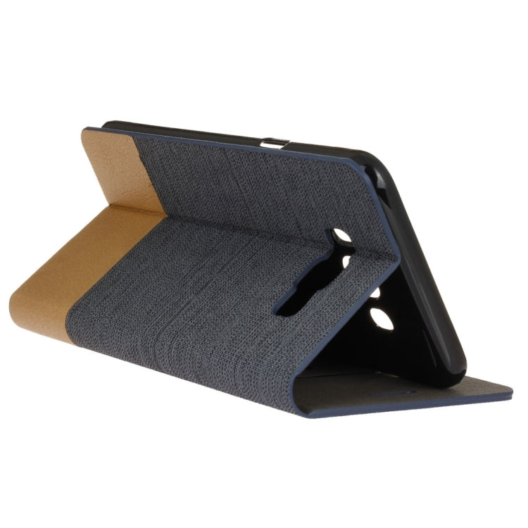 For Galaxy J7 (2016) / J710 Canvas Pattern PU + TPU Horizontal Flip Leather Case with Holder & Card Slots