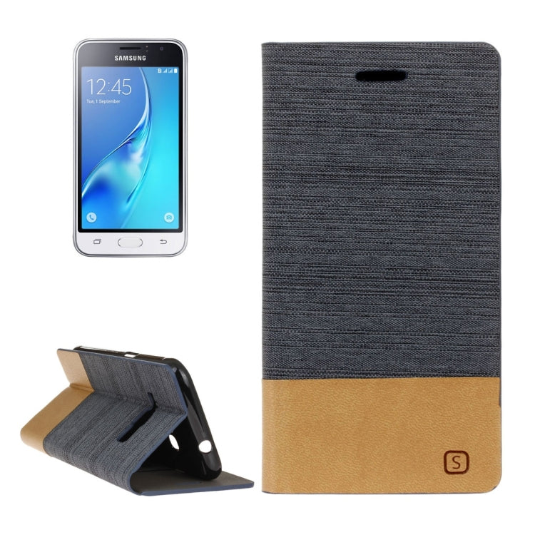 For Galaxy J1 (2016) / J120 Canvas Pattern PU + TPU Horizontal Flip Leather Case with Holder & Card Slots