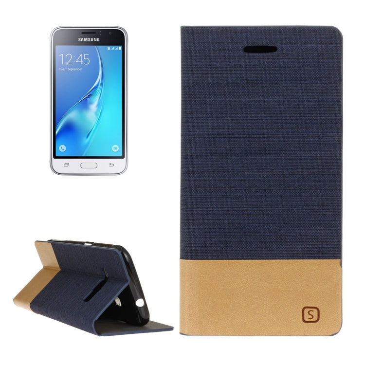 For Galaxy J1 (2016) / J120 Canvas Pattern PU + TPU Horizontal Flip Leather Case with Holder & Card Slots