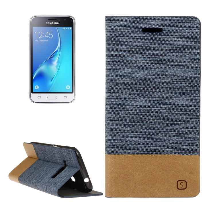 For Galaxy J1 (2016) / J120 Canvas Pattern PU + TPU Horizontal Flip Leather Case with Holder & Card Slots