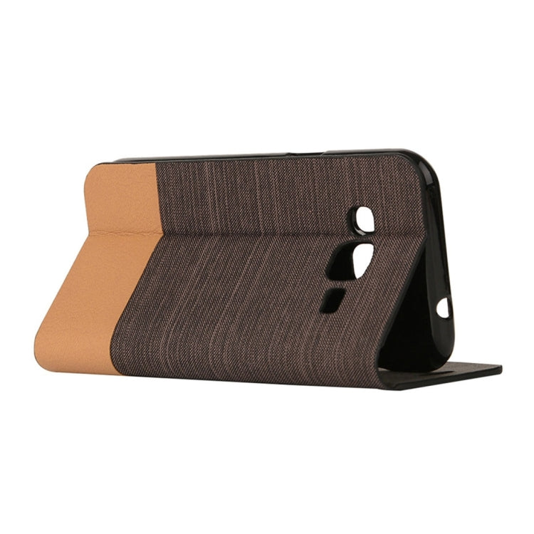 For Galaxy J2 Canvas Pattern PU + TPU Horizontal Flip Leather Case with Holder & Card Slots