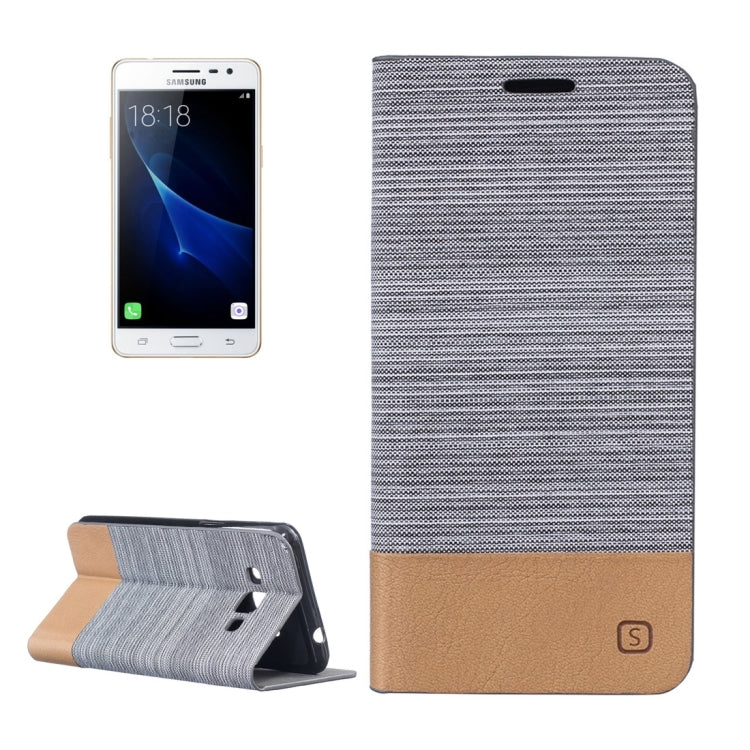 For Galaxy J3 Pro / J311 Canvas Pattern PU + TPU Horizontal Flip Leather Case with Holder & Card Slots
