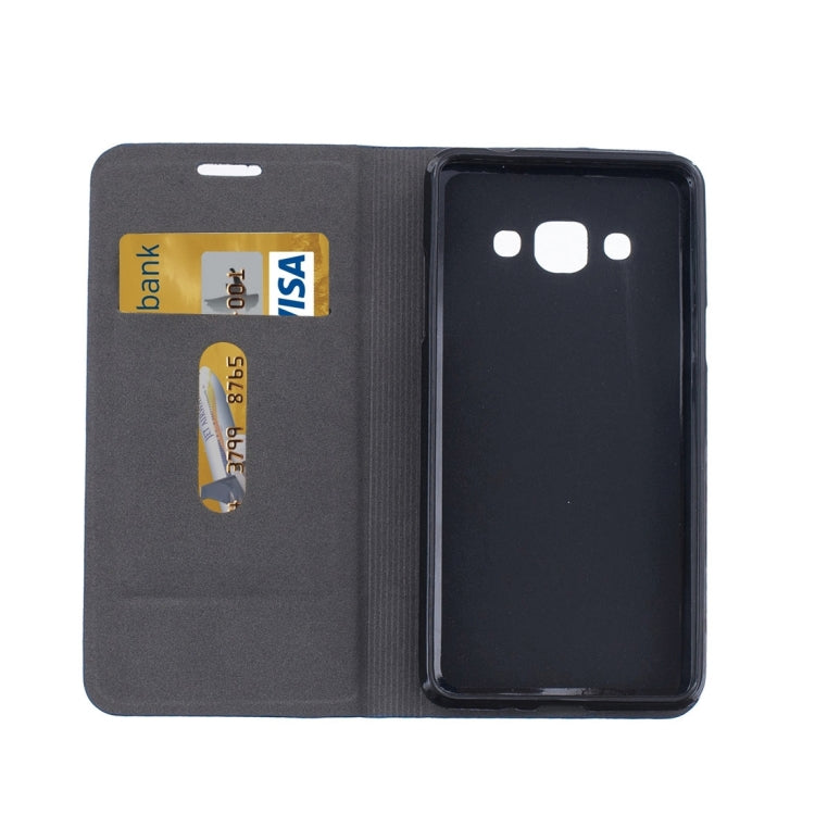 For Galaxy J3 Pro / J311 Canvas Pattern PU + TPU Horizontal Flip Leather Case with Holder & Card Slots