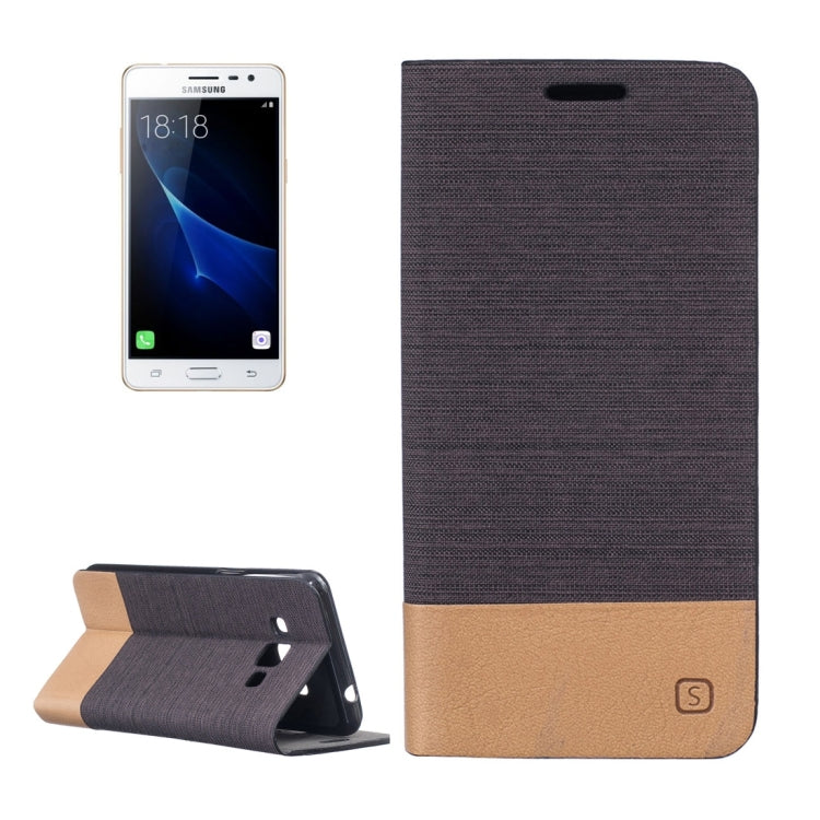 For Galaxy J3 Pro / J311 Canvas Pattern PU + TPU Horizontal Flip Leather Case with Holder & Card Slots