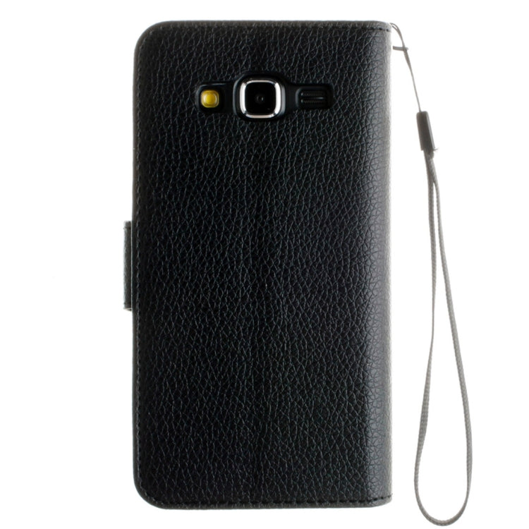 For Galaxy J5 / J510 (2016) Litchi Texture Horizontal Flip PU Leather Case with Holder & Card Slots & Wallet & Photo Frame & Lanyard