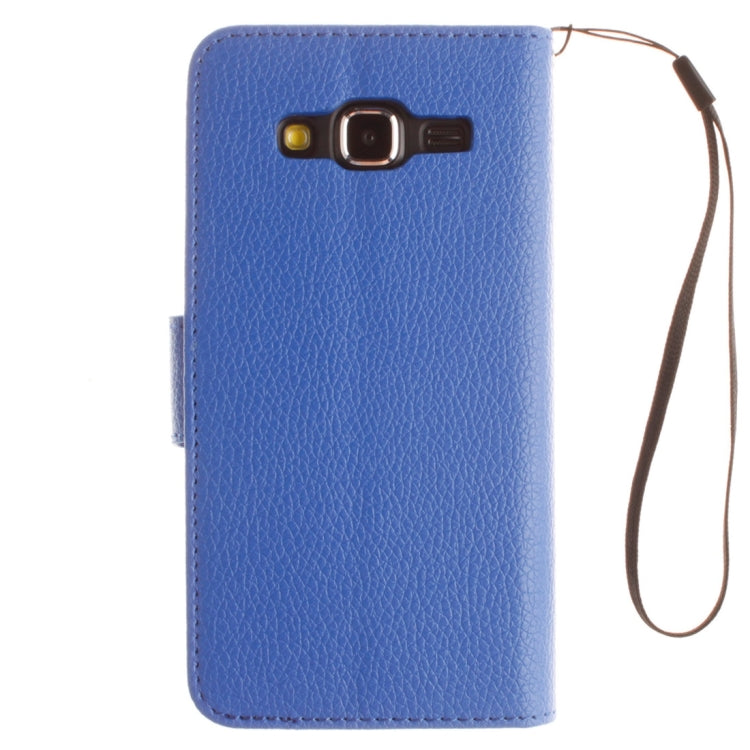 For Galaxy J5 / J510 (2016) Litchi Texture Horizontal Flip PU Leather Case with Holder & Card Slots & Wallet & Photo Frame & Lanyard