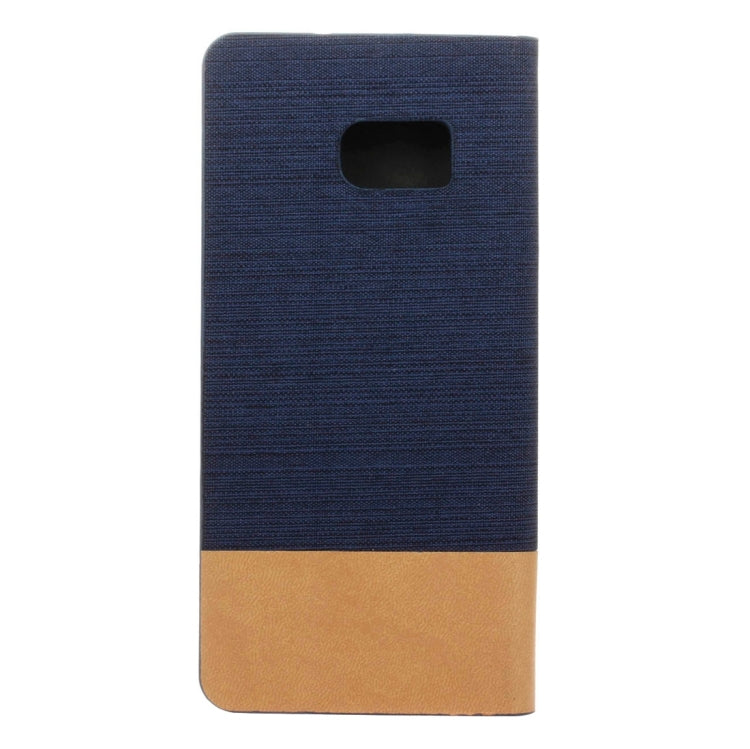 For Galaxy S7 Edge / G935 Canvas Pattern PU + TPU Horizontal Flip Leather Case with Holder & Card Slots