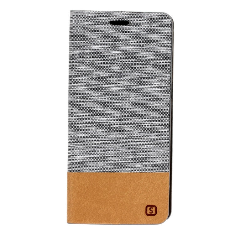 For Galaxy S7 Edge / G935 Canvas Pattern PU + TPU Horizontal Flip Leather Case with Holder & Card Slots