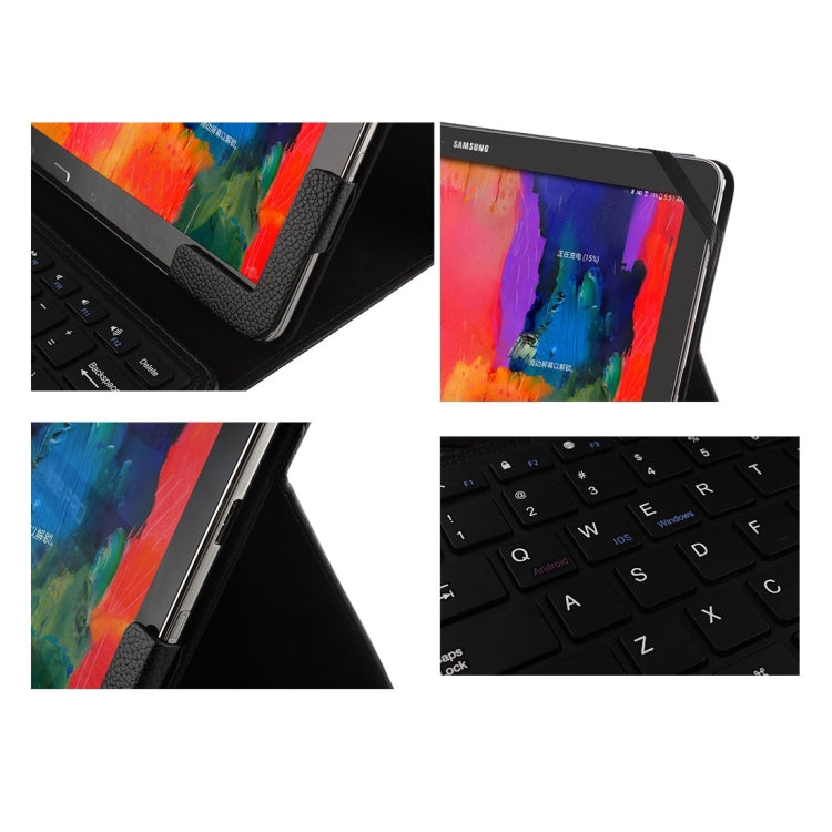 For 12-12.3inch Microsoft Surface Pro 4 & Pro 3 Separable Litchi Texture Horizontal Flip Leather Tablet Case + Bluetooth Keyboard with Touchpad & Holder(Black)