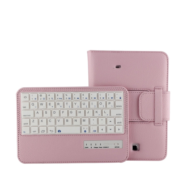For Galaxy Tab 4 7.0 / T230 Separable Litchi Texture Horizontal Flip Leather Tablet Case + Bluetooth Keyboard with Holder & Selfie Function