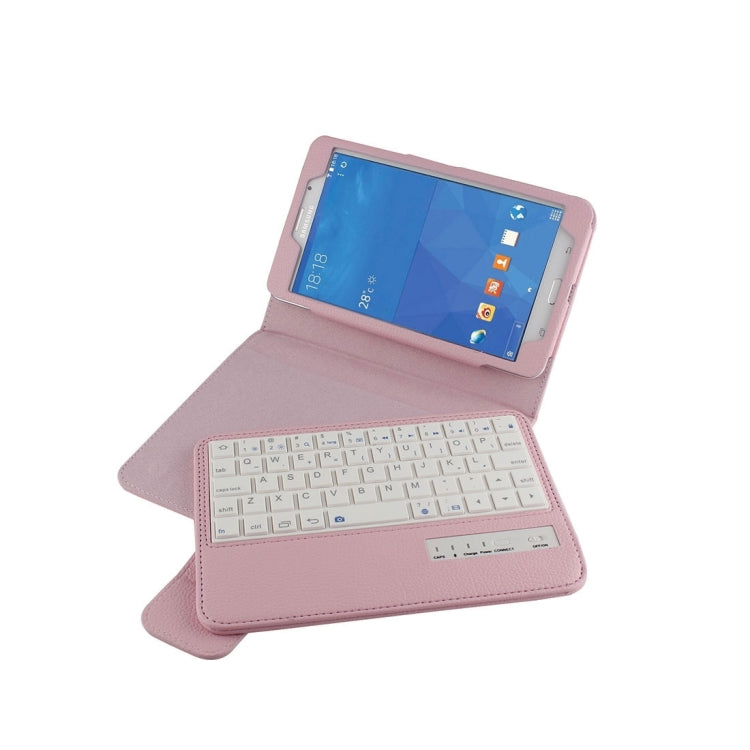 For Galaxy Tab 4 7.0 / T230 Separable Litchi Texture Horizontal Flip Leather Tablet Case + Bluetooth Keyboard with Holder & Selfie Function