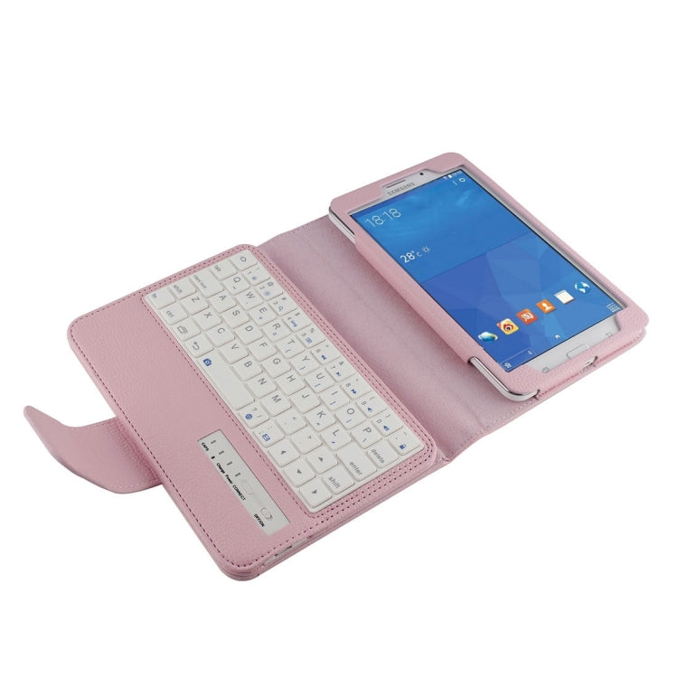 For Galaxy Tab 4 7.0 / T230 Separable Litchi Texture Horizontal Flip Leather Tablet Case + Bluetooth Keyboard with Holder & Selfie Function