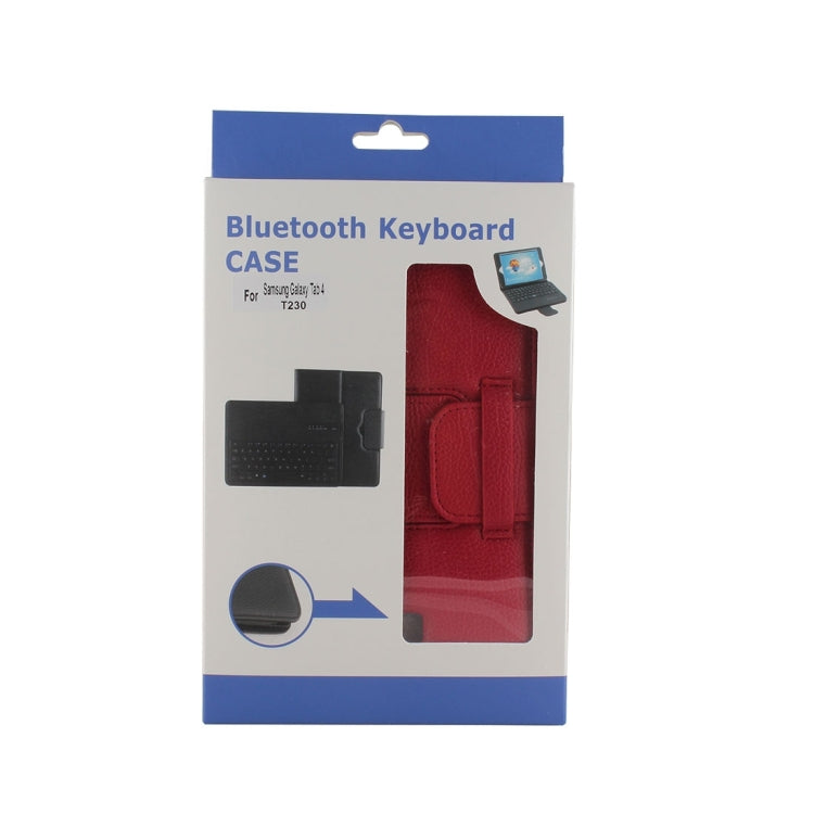 For Galaxy Tab 4 7.0 / T230 Separable Litchi Texture Horizontal Flip Leather Tablet Case + Bluetooth Keyboard with Holder & Selfie Function