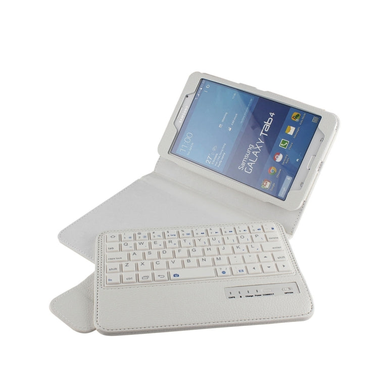 For Galaxy Tab 4 7.0 / T230 Separable Litchi Texture Horizontal Flip Leather Tablet Case + Bluetooth Keyboard with Holder & Selfie Function