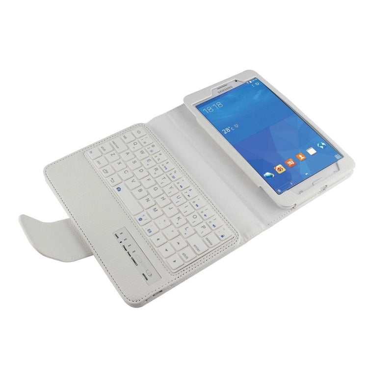 For Galaxy Tab 4 7.0 / T230 Separable Litchi Texture Horizontal Flip Leather Tablet Case + Bluetooth Keyboard with Holder & Selfie Function