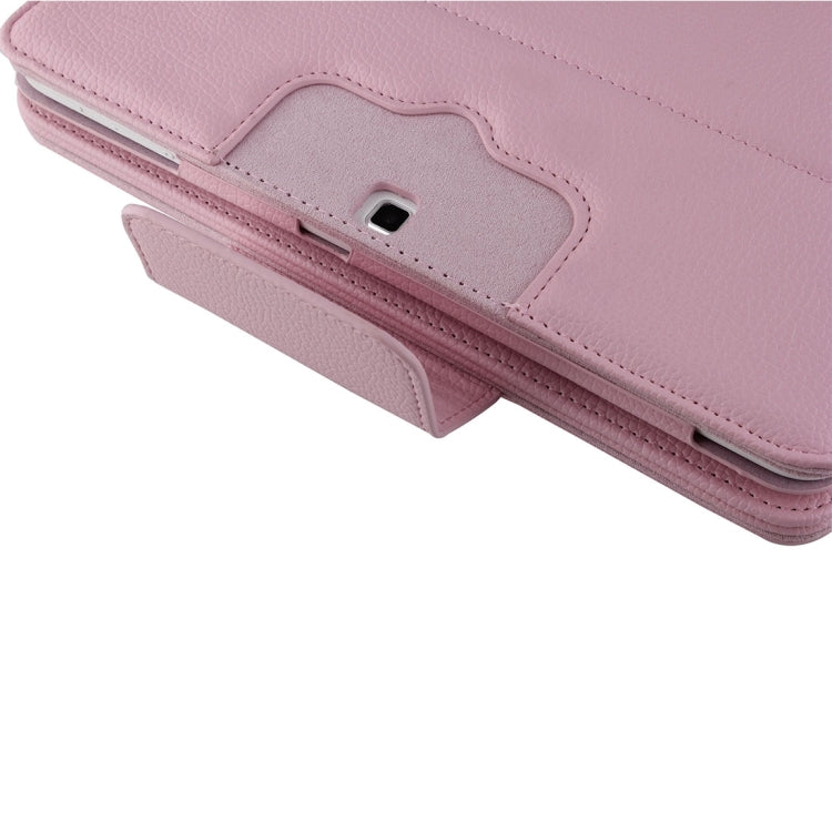 For Galaxy Tab 4 10.1 / T530 Separable Litchi Texture Horizontal Flip Leather Tablet Case + Bluetooth Keyboard with Holder & Selfie Function