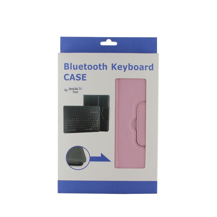 For Galaxy Tab 4 10.1 / T530 Separable Litchi Texture Horizontal Flip Leather Tablet Case + Bluetooth Keyboard with Holder & Selfie Function
