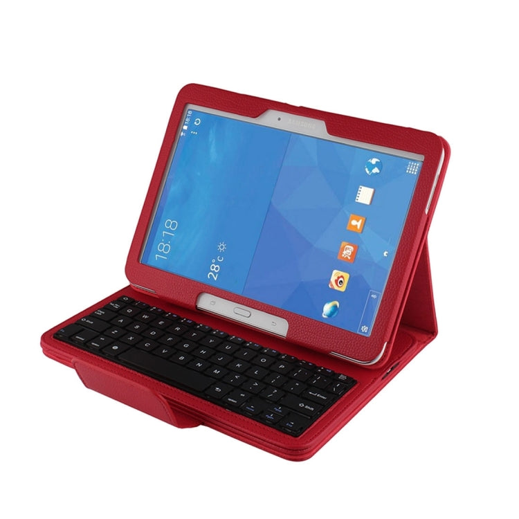 For Galaxy Tab 4 10.1 / T530 Separable Litchi Texture Horizontal Flip Leather Tablet Case + Bluetooth Keyboard with Holder & Selfie Function