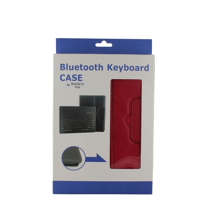 For Galaxy Tab 4 10.1 / T530 Separable Litchi Texture Horizontal Flip Leather Tablet Case + Bluetooth Keyboard with Holder & Selfie Function