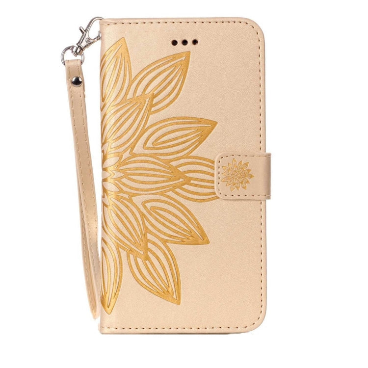 For Galaxy S7 / G930 Crazy Horse Texture Half Flower Printing Horizontal Flip Leather Case with Holder & Card Slots & Wallet & Lanyard