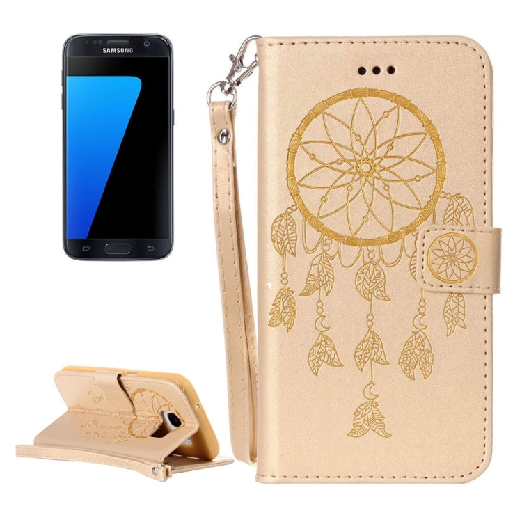 For Galaxy S7 / G930 Crazy Horse Texture Dream Catcher Printing Horizontal Flip Leather Case with Holder & Card Slots & Wallet & Lanyard