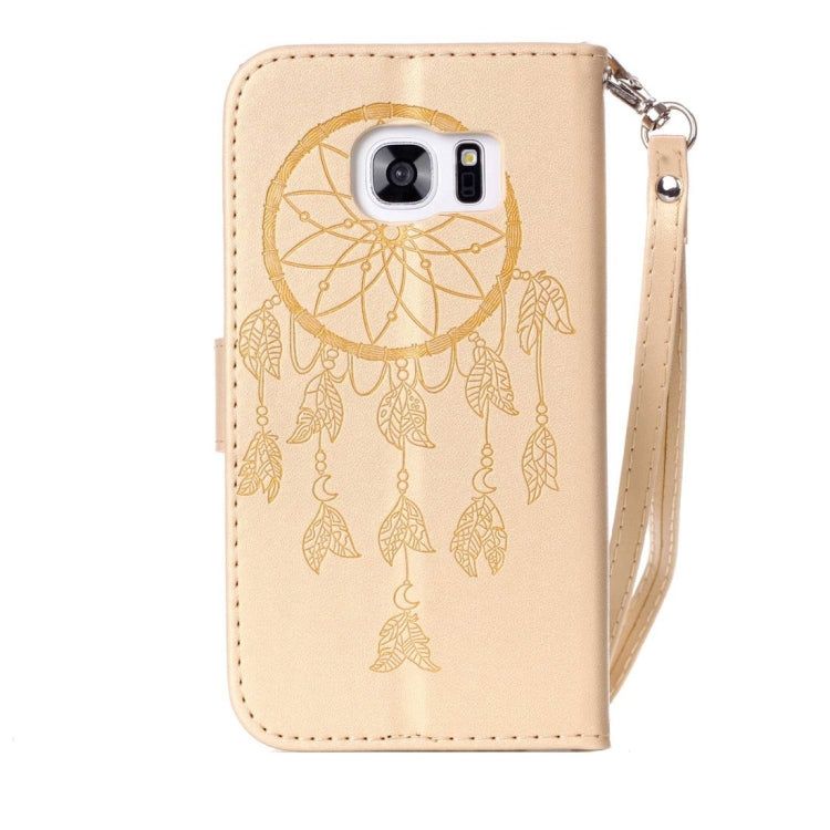For Galaxy S7 / G930 Crazy Horse Texture Dream Catcher Printing Horizontal Flip Leather Case with Holder & Card Slots & Wallet & Lanyard