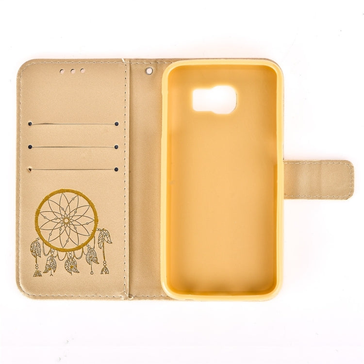 For Galaxy S7 / G930 Crazy Horse Texture Dream Catcher Printing Horizontal Flip Leather Case with Holder & Card Slots & Wallet & Lanyard