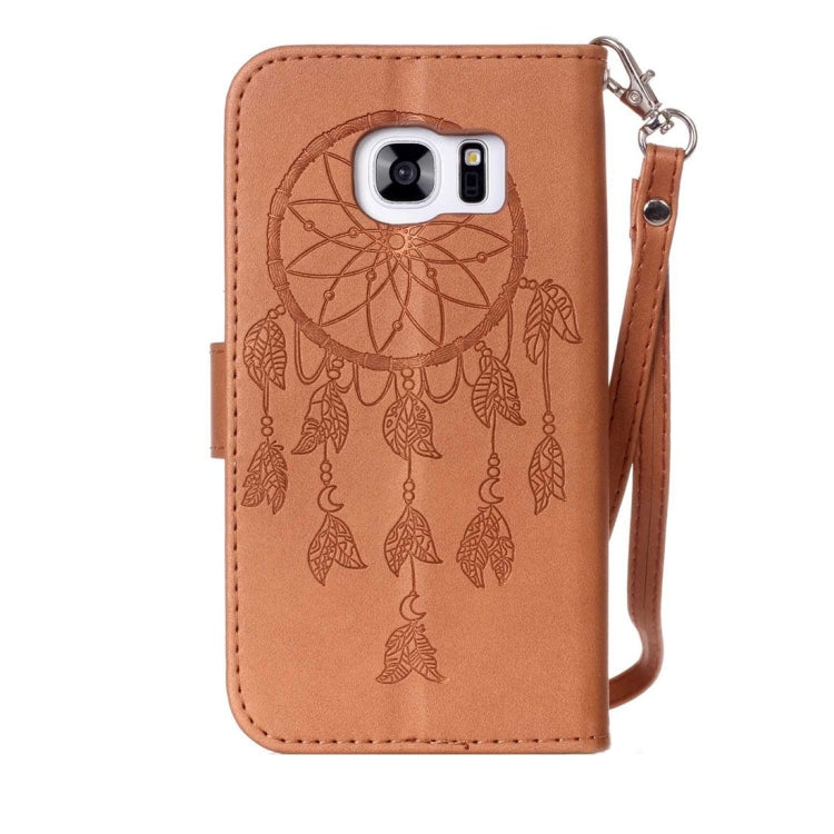 For Galaxy S7 / G930 Crazy Horse Texture Dream Catcher Printing Horizontal Flip Leather Case with Holder & Card Slots & Wallet & Lanyard