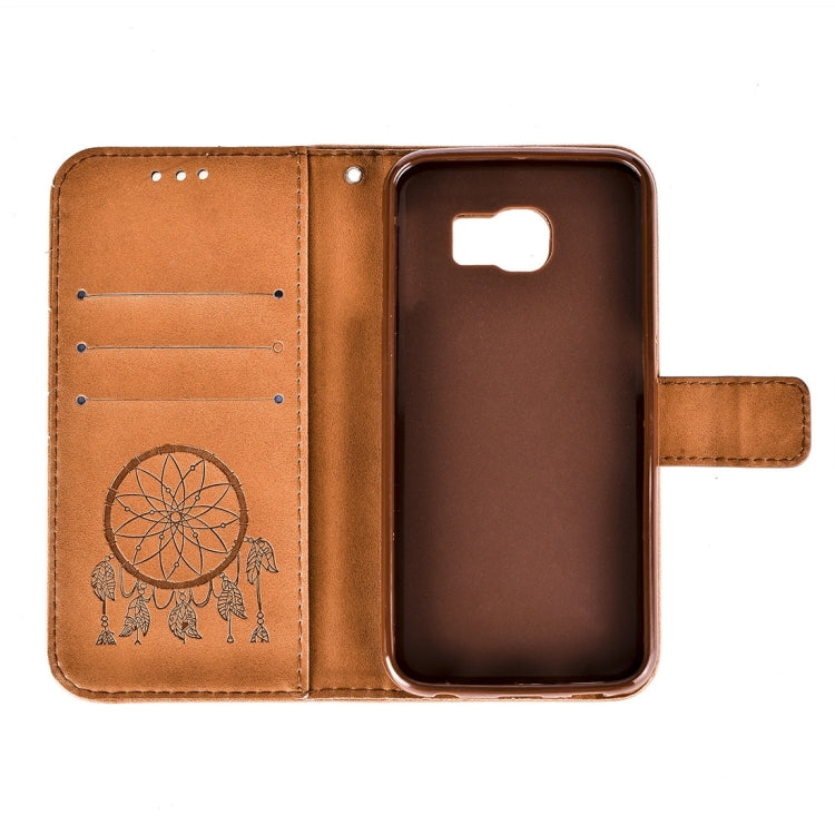 For Galaxy S7 / G930 Crazy Horse Texture Dream Catcher Printing Horizontal Flip Leather Case with Holder & Card Slots & Wallet & Lanyard