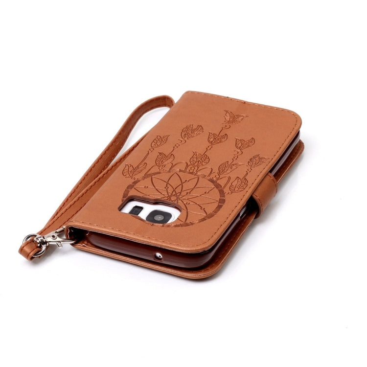 For Galaxy S7 / G930 Crazy Horse Texture Dream Catcher Printing Horizontal Flip Leather Case with Holder & Card Slots & Wallet & Lanyard