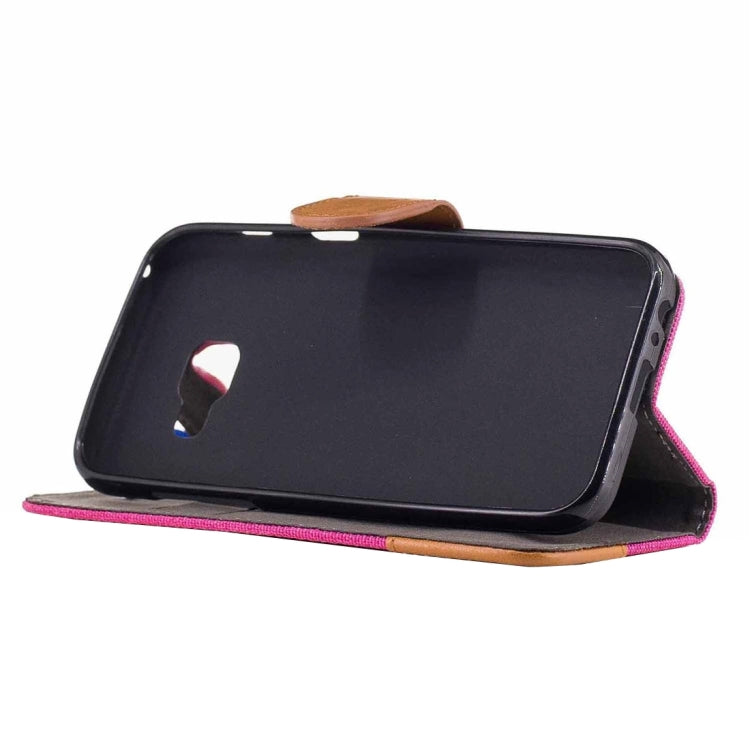 For Galaxy A3 (2017) / A320 Denim Texture Horizontal Flip Leather Case with Holder & Card Slots