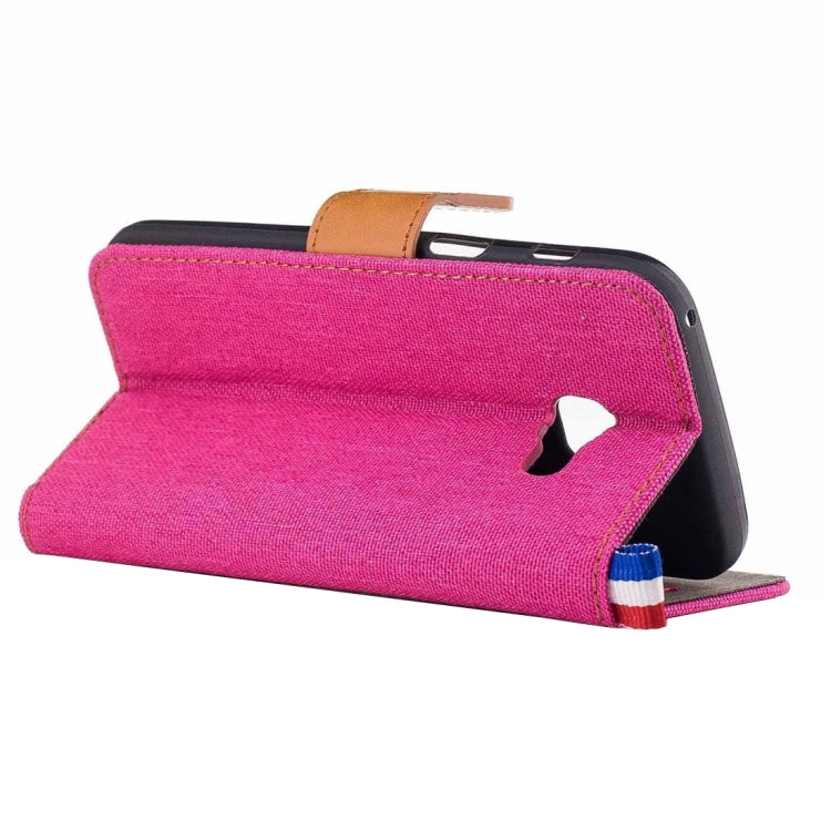 For Galaxy A3 (2017) / A320 Denim Texture Horizontal Flip Leather Case with Holder & Card Slots