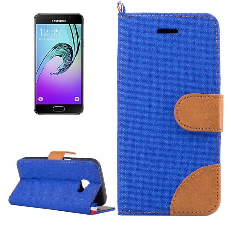 For Galaxy A5 (2017) / A520 Denim Texture Horizontal Flip Leather Case with Holder & Card Slots