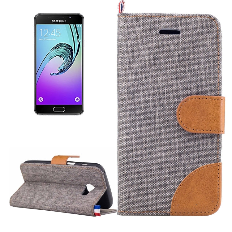 For Galaxy A5 (2017) / A520 Denim Texture Horizontal Flip Leather Case with Holder & Card Slots