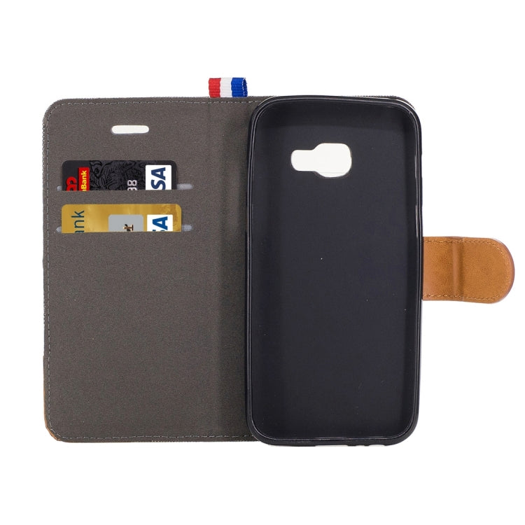 For Galaxy A5 (2017) / A520 Denim Texture Horizontal Flip Leather Case with Holder & Card Slots