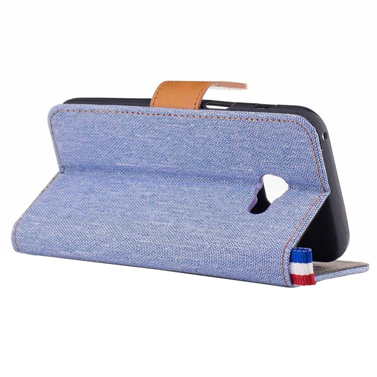 For Galaxy A5 (2017) / A520 Denim Texture Horizontal Flip Leather Case with Holder & Card Slots