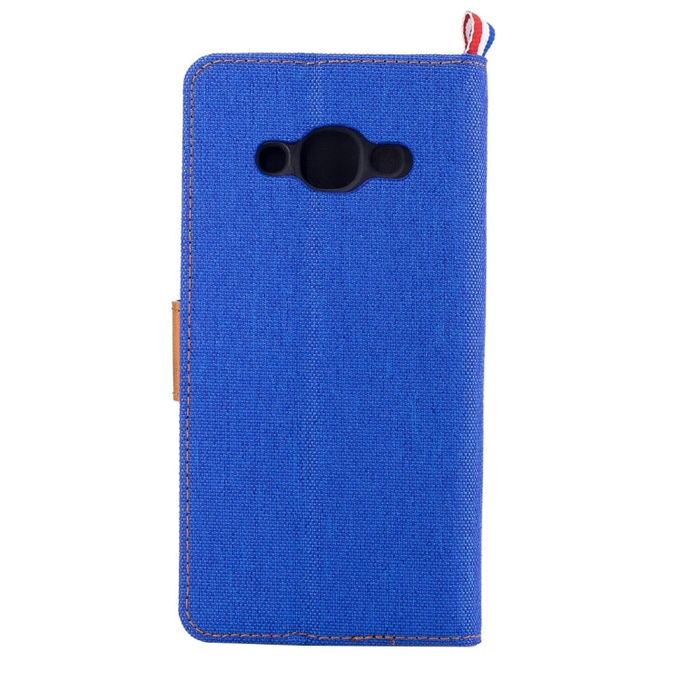 For Galaxy J3 (2017) Denim Texture Horizontal Flip Leather Case with Holder & Card Slots